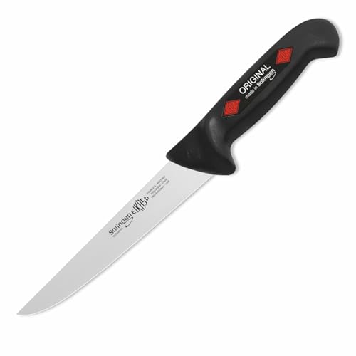EIKASO Solingen Germany Stechmesser 18 cm (schwarz), geeignet als Metzgermesser, Fleischermesser, Schlachtermesser, Küchenmesser & Kochmesser von EIKASO