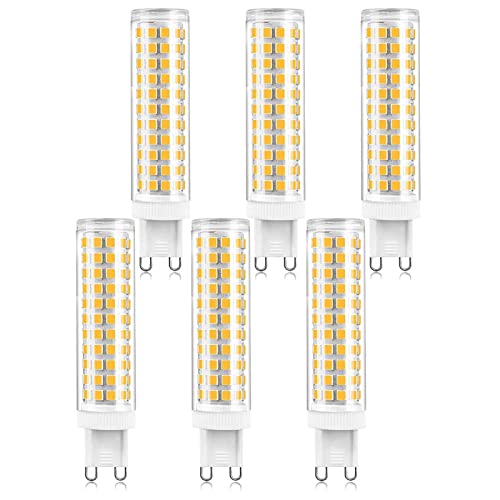 15W G9 LED Lampen dimmbar, 15W G4 LED Birnen AC 220V Kaltweiß 6000K 1500LM, Ersatz für 150W Halogenlampen Kein Flackern, Perfekt für Leuchter Wohnzimmer Esszimmer, 6er Pack von EIMOPE