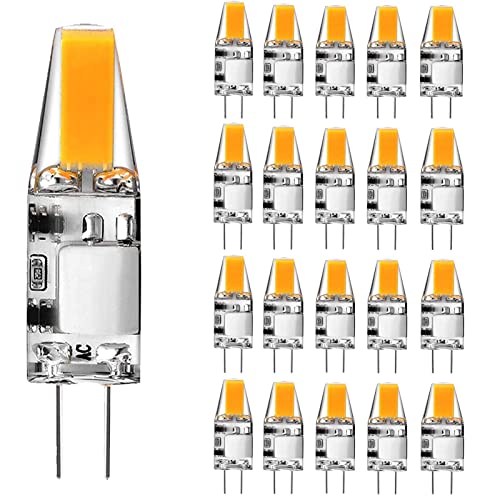 3W G4 LED Leuchtmittel 12V AC/DC, G4 LED Glühbirnen Ersatz für 30W Halogenlampen, Warmweiß 3000K 300LM, 360° Abstrahlwinkel, Kein Flackern, Nicht Dimmbar 20er Pack von EIMOPE