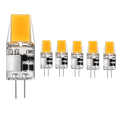 5W G4 LED Lampen 12V, G4 2W LED Birnen Nicht Dimmbar, 3000K Warmweiß 500lm, Ersatz für 30W 50w Halogenlampen, Kein Flackern, 360° Lichtwinkel,5er Pack von EIMOPE