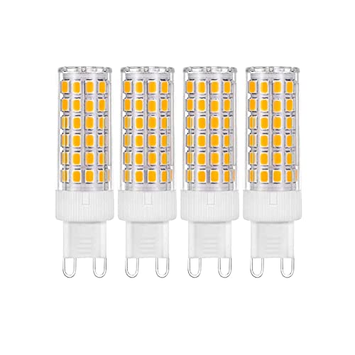 EIMOPE G9 7W LED Lampen, Warmweiß 7W Entspricht 70W Halogenlampen, G9 LED Leuchtmittel, Kein Flimmern, 700LM, 2700K, AC 220V-240V, Nicht Dimmbar, G9 Bi Pin LED Kapselbirne, 4er Pack von EIMOPE