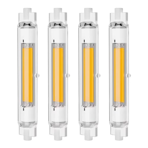 EIMOPE R7S LED 118mm 30w Dimmbar Glühbirne, R7S LED Leuchtmittel, 30W R7S LED Dimmbar Lampen ersetzt 200w 300w Halogen Lampen, Warmweiß 3000K 3000LM, Kein Flackern, 4er Pack von EIMOPE