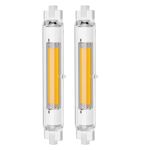 EIMOPE R7S LED 118mm Dimmbar 30w Lampen, R7S LED 118mm 30W ersatz für 200w 300w Halogenlamp, R7S LED Hightlight COB Glühbirne, Kaltweiß 6000K, 3000LM, Kein Flackern, 2er Pack von EIMOPE