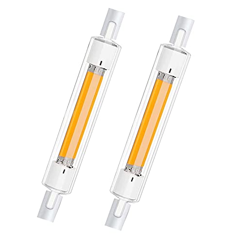 EIMOPE R7S LED 30W 118mm Highlight Lampe, Dimmbar, Kaltweiß 6000K, 3000LM, COB 78mm Ersetzt 200W Halogenlampe, 360 Grad Licht, 2er Pack von EIMOPE