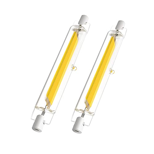 EIMOPE R7S LED Leuchtmittel 20W 118mm Dimmbar, R7S 118mm 20W LED COB Glühbirne Warmweiß 2700K Linear Lampe 360° Abstrahlwinkel 220V Ersetzt 200W Halogenbirne Leuchtmittel, 2er Pack von EIMOPE