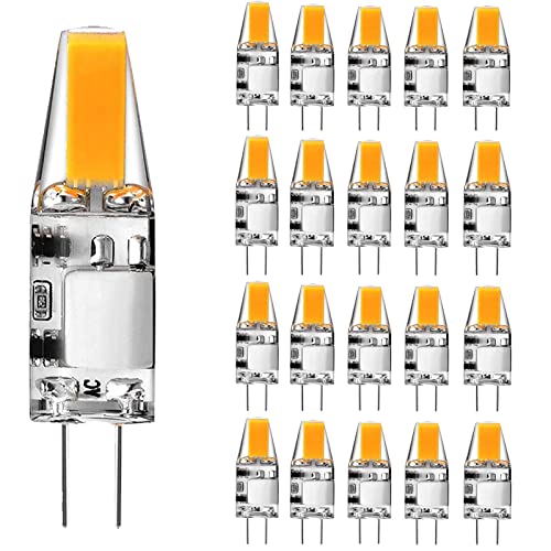 G4 LED Lampen 12V AC/DC, Nicht Dimmbar 3W LED Leuchtmittel, Warmweiß 3000K 300lm, G4 LED Birnen Glühbirne Ersatz für 30W Halogenlampen, 360° Abstrahlwinkel, Kein Flackern,20er Pack von EIMOPE