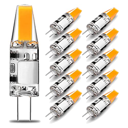 G4 LED Lampen 3W, Warmweiß 3000K 300LM, Ersatz 25W 30W Halogenlampen, 360° Lichtwinke, Kein Flackern, Nicht Dimmbar AC/DC 12V G4 Birnen Glühbirne für Leuchter Landschaftsleuchten, 10er Pack von EIMOPE