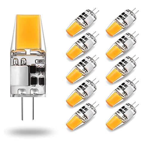 EIMOPE G4 LED Lampen 5W Nicht Dimmbar, 5W G4 LED Birnen Ersetzt 50W Halogenlampen, LED Leuchtmittel 12V, Kaltweiß 6000K, 500LM, Kein Flackern, LED Stiftsockellampe Glühlampe, 10er Pack von EIMOPE