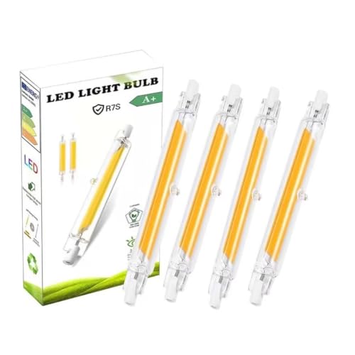 R7S LED 78mm Dimmbar 10w Lampen, R7S Led 78mm 10W Ersatz für 100W R7S Halogenlampen, Leuchtmittel Kaltweiß 6000K, R7s LED COB Leuchtmittel, 1000LM, AC 220V-240V, 360 Grad Licht, 4pcs von EIMOPE