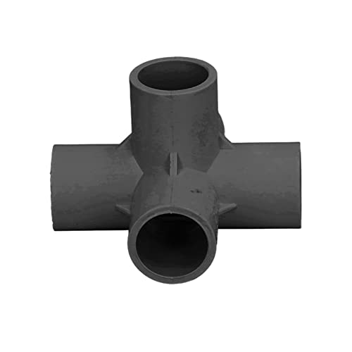 10 Stück PVC-Rohrverschraubung, 5-Wege-Winkelverbinder, 20 Mm Innendurchmesser, PVC-Material, Hochglanz-Finish, Weit Verbreitet, für Wasserleitungen und Zeltverbindungen (Schwarz) von EIMSOAH