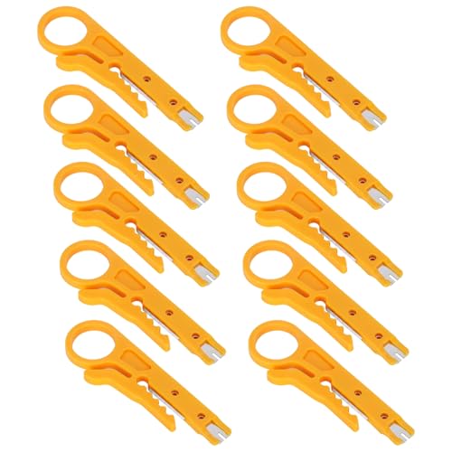 EIMSOAH 10pcs Drahtstripper -Werkzeug, Multi -Zweck -Mini -Kabel -Kabel -Crimping -Zierzabler -Werkzeug, Netzwerkkabelstripper für Elektriker von EIMSOAH