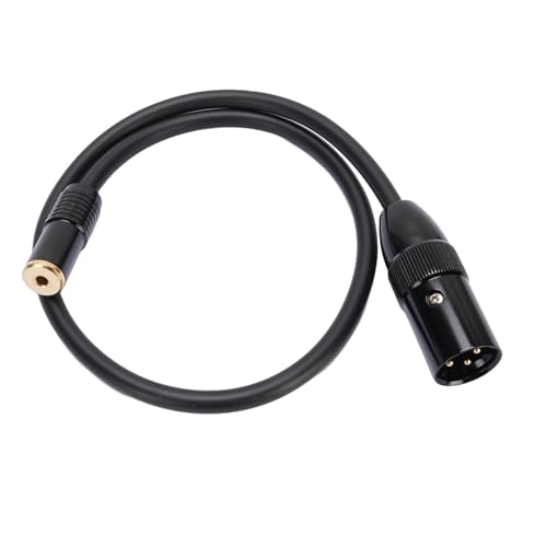 EIMSOAH 3,5 Mm Weiblich Bis XLR -Adapterkabel, 24K -vergoldeter Stecker, Zinklegungsgehäuse 1/8 Zoll Zum XLR -Kabel für Mikrofonlautsprecher -Telefon -Tablette von EIMSOAH