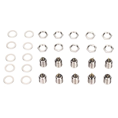 EIMSOAH 3 Pin XLR Männlicher Jack -Socket -Stecker, Alloy Metal Panel Mount Chassis D -Typadapter mit Push -Pull -Design für XLR -Mikrofonmikrofon von EIMSOAH