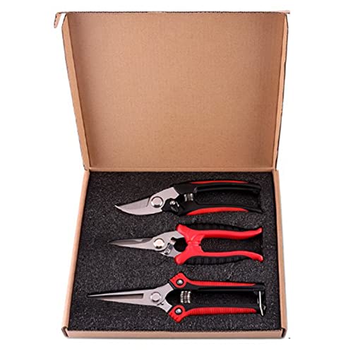 EIMSOAH 3pcs Gartengeschnitten Scheren, Professionelle Gartenhandschere, mit Edelstahlblättern, Gartenhandschere, Zum Schneiden von Trimmen von EIMSOAH