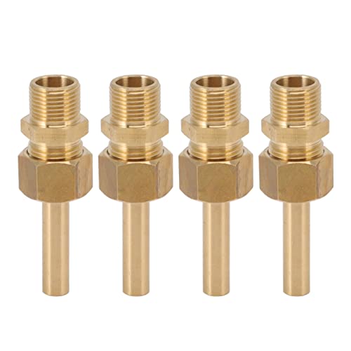 EIMSOAH 4 PCs Wasserbrunnendüsen, Reines Kupfer Großer Hexagonaler Direktstrahldüse, Männlicher Gewinde für Wasserlandschaftseffekt (G3/8) von EIMSOAH