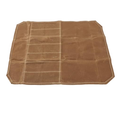 EIMSOAH Chef -Messer -Rollbeutel, Tragbare Wachse -Leinwand -Messer -Trägerrollhalter für Picknick -Camping -Grillküche (Khaki) von EIMSOAH