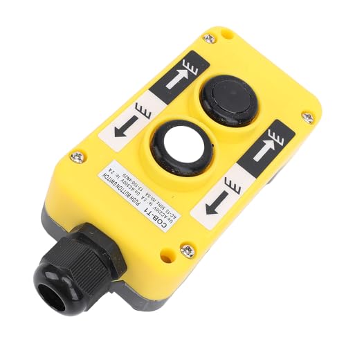 EIMSOAH Elektrischer Hebezeuger Crane Pushbutton Switch, Electric Hufe Pushbutton Switch, Regendicht für Industrie nach Oben Fahren AC250V 5A 500V 2A COB T1 EIMSOAH Elektrischer Hebezeuger Crane Pushbutton Switch, Electric Hufe Pushbutton Switch, Regendicht für Industrie nach Oben Fahren AC250V 5A 500V 2A COB T1 von EIMSOAH
