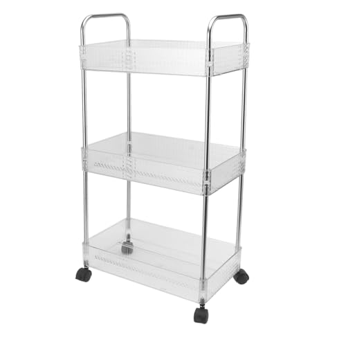 EIMSOAH Küchenlagerstange, Rolling Utility Cart, Multifunktionaler 3 -stufiger Mobiler Speicherwagen für Waschküche Waschküche Schmale Orte (L) von EIMSOAH