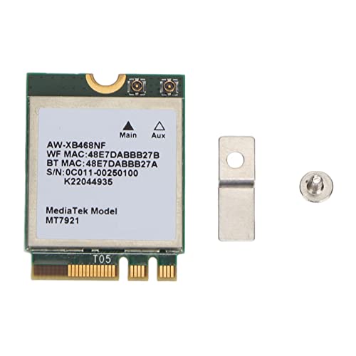 EIMSOAH MT7921 NGFF M.2 Network Card, 1800 Mbit/S 2,4 GHz 5GHz Dual Band WiFi Wireless Card für 10 11 EIMSOAH MT7921 NGFF M.2 Network Card, 1800 Mbit/S 2,4 GHz 5GHz Dual Band WiFi Wireless Card für 10 11 von EIMSOAH