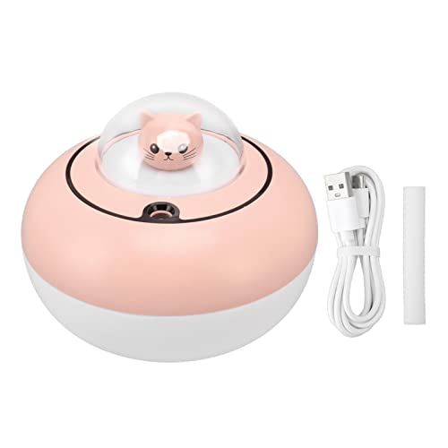 EIMSOAH Mini -Luftbefeuchter, Süße Katzenskulptur Tragbarer Ruhiger Desktop -Luftbefeuchter für Home Office Desktop USB -Stecker (Rosenate) von EIMSOAH