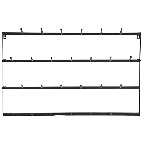EIMSOAH Schmiedeeisen -Tee -Tassen -Rack, Wandmontage Kaffeetasse Aufbewahrungsdisplay Organizer Schwarz für Heimküche (4 Schichten) von EIMSOAH