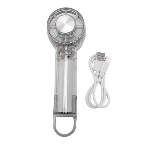 EIMSOAH Tragbarer Handheld -Lüfter, 3 Zahnräder Transparent Körper USB Wiederaufladbarer Desktop -Handheld -Lüfter für Outdoor (Schwarz) von EIMSOAH
