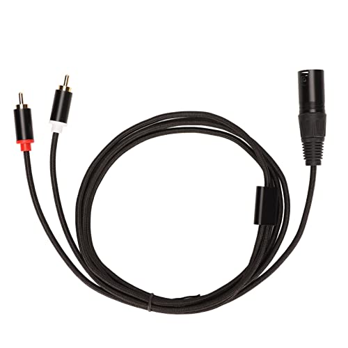 EIMSOAH XLR MALE TO 2 KABEL, HIFI CLEAR Signal Verlustloses -Y -Splitterkabel mit Abgeschirmtem 20 AWG 4N OFC, für Mixer Active Lautsprecher Mikrofon (2m) von EIMSOAH