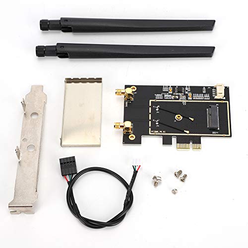PCI E M.2 NGFF zu PCI-E 1X WiFi WLAN-Adapter Dualband-Antenne Im Lieferumfang Enthalten von EIMSOAH