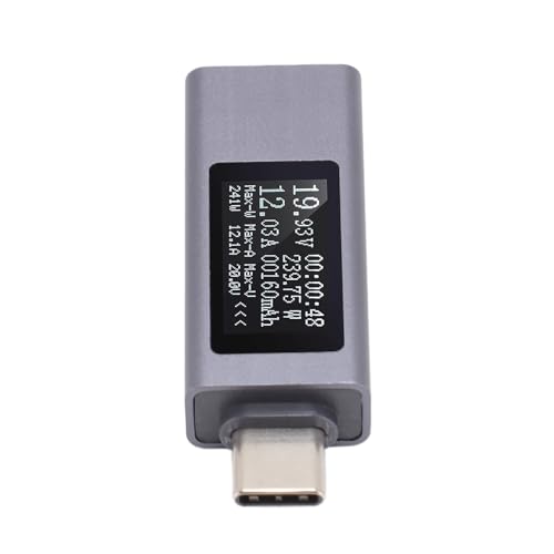 USB -Tester Typ -C -Leistungsmesser, Multifunktionsdigitalmultimeter -Spannungsstrommesser, Leistungsvoltmeter Amperemeter DC4 30V 0 12A KWS 2301C von EIMSOAH