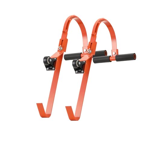 Leiterstabilisator, 2 stück Heavy Duty Leiter Dachhaken, Dachleiterhaken Dachhaken Leiterhaken,Leitersicherung Dachrinne, Leiter Dachhaken Mit Rad, Schnelle Und Einfache Einrichtung von EIMZU