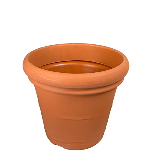 Design-Pflanztopf Lugano aus Kunststoff XXL Blumentopf (Pflanztopf Farbe: Terracotta; 55 cm) von EINE MARKE VON ES-TEAM WWW.MEIN-PFLANZTOPF.DE