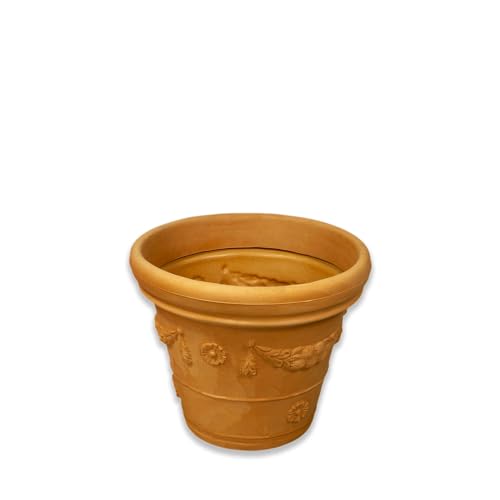 Design-Pflanztopf ROM in der Farbe Impruneta aus Kunststoff | Durchmesser von 40 bis 90 cm (Farbe: Impruneta, Größe F55) | Höhe: 44 cm von EINE MARKE VON ES-TEAM WWW.MEIN-PFLANZTOPF.DE