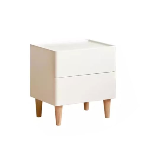 EINES Einfacher Nachttisch aus massivem Holz, weiß, mit Kommode, moderner Aufbewahrungsschrank für Schlafzimmer EINES Einfacher Nachttisch aus massivem Holz, weiß, mit Kommode, moderner Aufbewahrungsschrank für Schlafzimmer von EINES