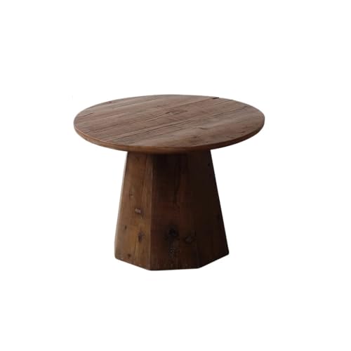 EINES Kaffetisch Retro Ecktisch Beistelltisch Rund Massivholz Couchtisch Altes Kiefernholz Größe Runder Tisch Wohnzimmer Niedriger Tisch Endtische EINES Kaffetisch Retro Ecktisch Beistelltisch Rund Massivholz Couchtisch Altes Kiefernholz Größe Runder Tisch Wohnzimmer Niedriger Tisch Endtische von EINES