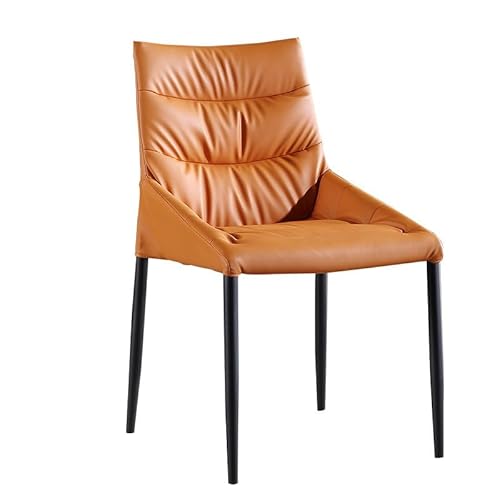 EINES Schreibtischstuhl Einfacher Esszimmerstuhl, moderner Freizeitstuhl, kreativer Restaurantstuhl mit Rückenlehne for Zuhause Spielstuhl(Orange) von EINES