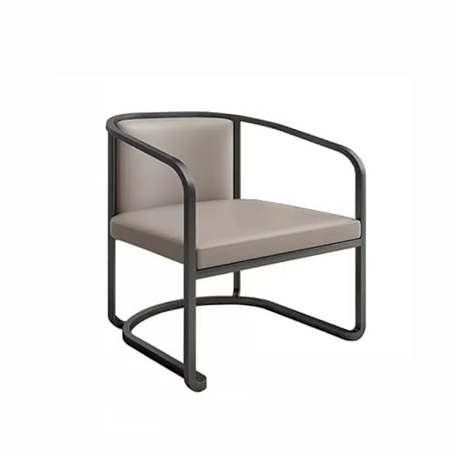 EINES Schreibtischstuhl Moderner Teetisch Master Chair Edelstahl Craft Home Leisure Chair Teetischstuhl Chinesischer Rundstuhl Spielstuhl(A) von EINES