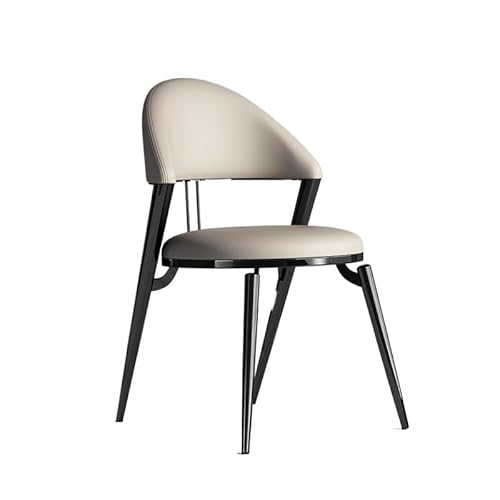 EINES Schreibtischstuhl Stuhl Moderner einfacher Esszimmerstuhl Rückenlehnenhocker Home Esstischstuhl Spielstuhl(LightGray+graychairlegs) von EINES