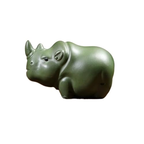 Handgemachte Statue Tee-Haustier Home Lucky Rhino Tee Pet Kleine Ornamente Teetisch Teetisch Teeblatt Dekoration Teetisch Zubehör für Haustiere von EINES
