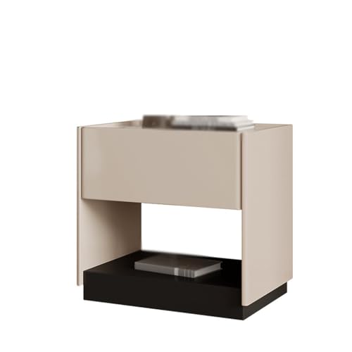 Nachtkästchen Lackierter Nachttisch aus massivem Holz, moderner einfacher Schrank, hochwertiger Kleiner Couchtisch, for das Schlafzimmer Nachtkästchen Lackierter Nachttisch aus massivem Holz, moderner einfacher Schrank, hochwertiger Kleiner Couchtisch, for das Schlafzimmer von EINES
