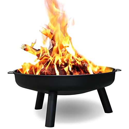 EINFEBEN Feuerschale, Hochwertig Rund Feuerschalen mit Abnehmbare Beine, Feuerstelle mit Griffen für den Garten Terrasse/Indoor Outdoor Lagerfeuer/Camping/Grillstelle, Ø 75 cm von Einfeben