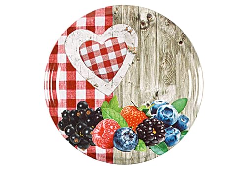 EINKOCHWELT Twist-Off Deckel Alpenschick pasteurisationsfest Ø82mm, bunt (4er Pack) von EINKOCHWELT