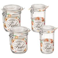 Gläser Set Fido 4 Drahtbügelgläser, 2x 500 ml, 2x 750 ml, mit Deckel - Einkochwelt von EINKOCHWELT