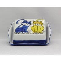 Butterdose Aus Kollektion „Katzen" von EINMALIGBEMALTES
