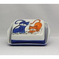 Butterdose Aus Kollektion „Katzen" von EINMALIGBEMALTES