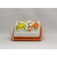 Butterdose Aus Kollektion „Katzen" von EINMALIGBEMALTES