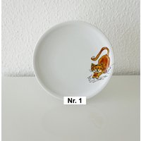 Dessertteller Aus Kollektion „Katzen" von EINMALIGBEMALTES