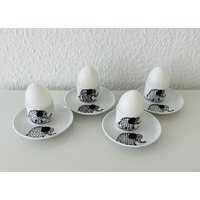Eierbecher, Unterteller 1 Stück, Aus Kollektion „Elefanten" von EINMALIGBEMALTES