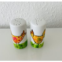 Salz-&pfefferstreuer Aus Kollektion „Bunte Hühner" von EINMALIGBEMALTES