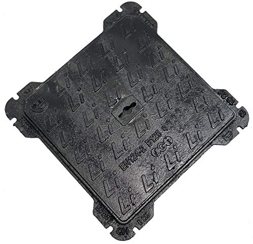 EINSIDE Schachtabdeckung Klasse B125 aus Sphäroguss, Kontrollschacht Schachtdeckel aus Gusseisen, Rohr Brunnendeckel Drainage, Deckel Abdeckung, UNI EN124-1/2 zertifiziert 40 x 40 cm EINSIDE Schachtabdeckung Klasse B125 aus Sphäroguss, Kontrollschacht Schachtdeckel aus Gusseisen, Rohr Brunnendeckel Drainage, Deckel Abdeckung, UNI EN124-1/2 zertifiziert 40 x 40 cm von EINSIDE