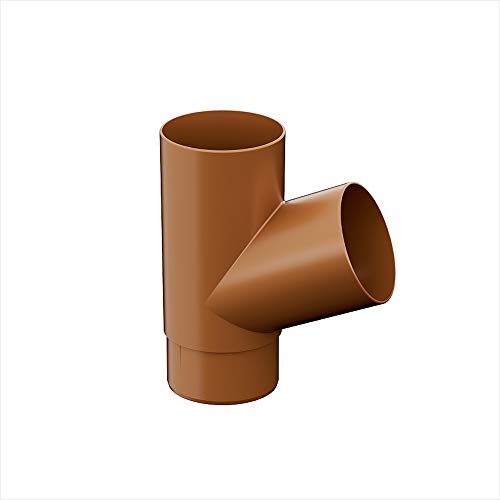 Hochwertige Kunststoffrinne Ø 125, Dachrinnensystem kupferfarben, alle Elemente (67° Absenkung Ø100) von EINSIDE